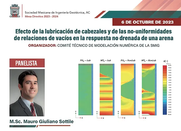 Efecto de la lubricación de cabezales y de las no-uniformidades de relaciones de vacíos en la respuesta no drenda de una arena