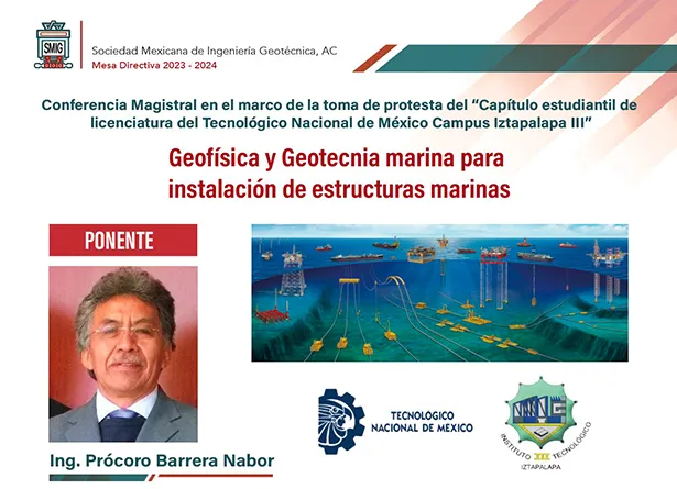 Toma de protesta del Capítulo Estudiantil de Licenciatura del Tecnológico Nacional de México, Instituto Tecnológico de Iztapalapa III ante la Sociedad Mexicana de Ingeniería Geotécnica (SMIG)