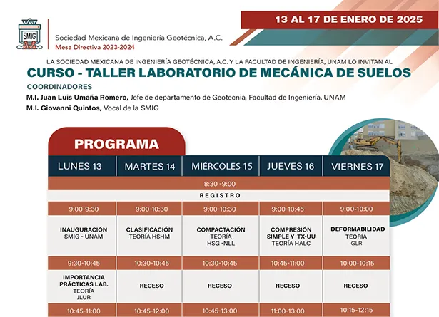 Curso - Taller laboratorio de mecánica de suelos