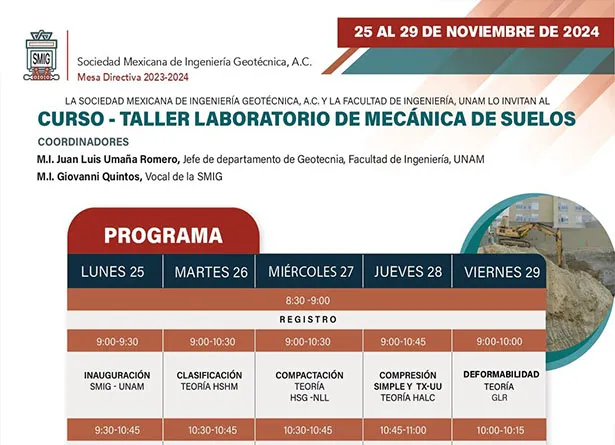Curso - Taller laboratorio de mecánica de suelos