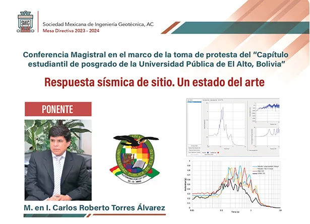 Toma de protesta del Capítulo Estudiantil de Posgrado de la Universiad Pública de, El Alto, Bolivia, ante la Sociedad Mexicana de Ingeniería Geotécnica (SMIG)