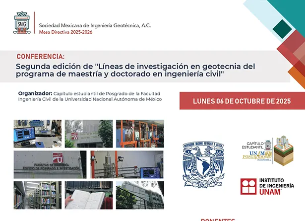 Conferencia Segunda edición de "Líneas de investigación en geotecnia del programa de maestría y doctorado en ingeniería civil"