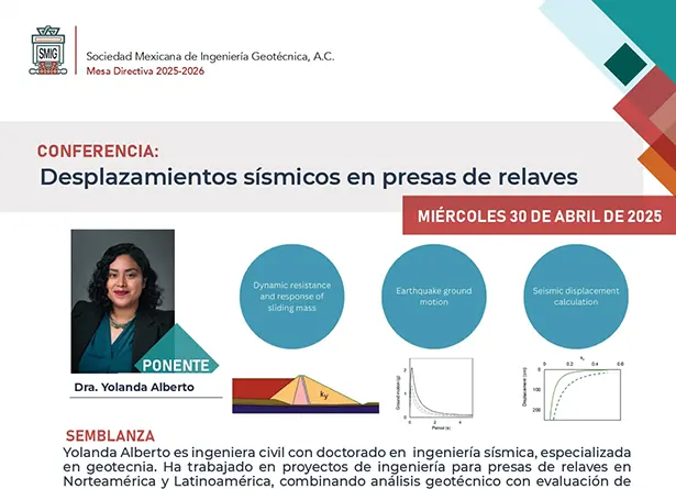 Conferencia: Desplazamientos sísmicos en presas de relaves