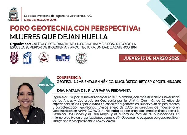 Conferencia Geotecnia ambiental en México, diagnóstico, retos y oportunidades