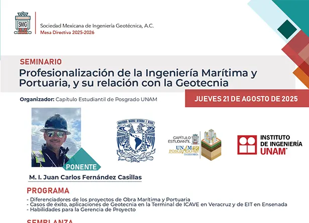 Seminario Profesionalización de la Ingeniería Marítima y Portuaría, y su relación con la Geotecnia