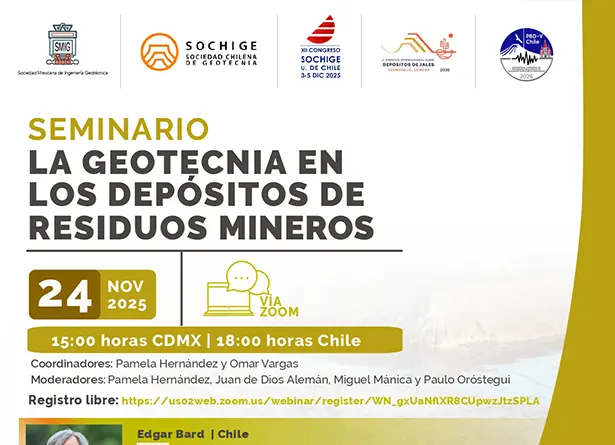 Seminario La Geotecnia en los depósitos de residuos mineros