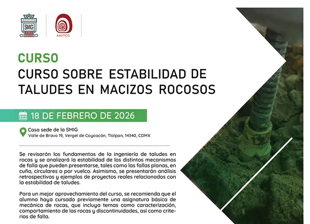 Curso sobre estabilidad de taludes en macizos rocosos