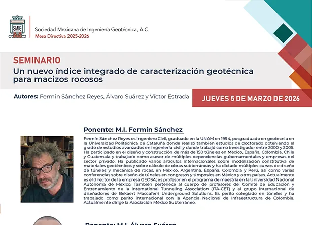 Seminario Un nuevo índice integrado de caracterización geotécnica para macizos rocosos